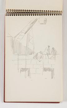 Lotte Laserstein, 10 små skissblock med teckningar.