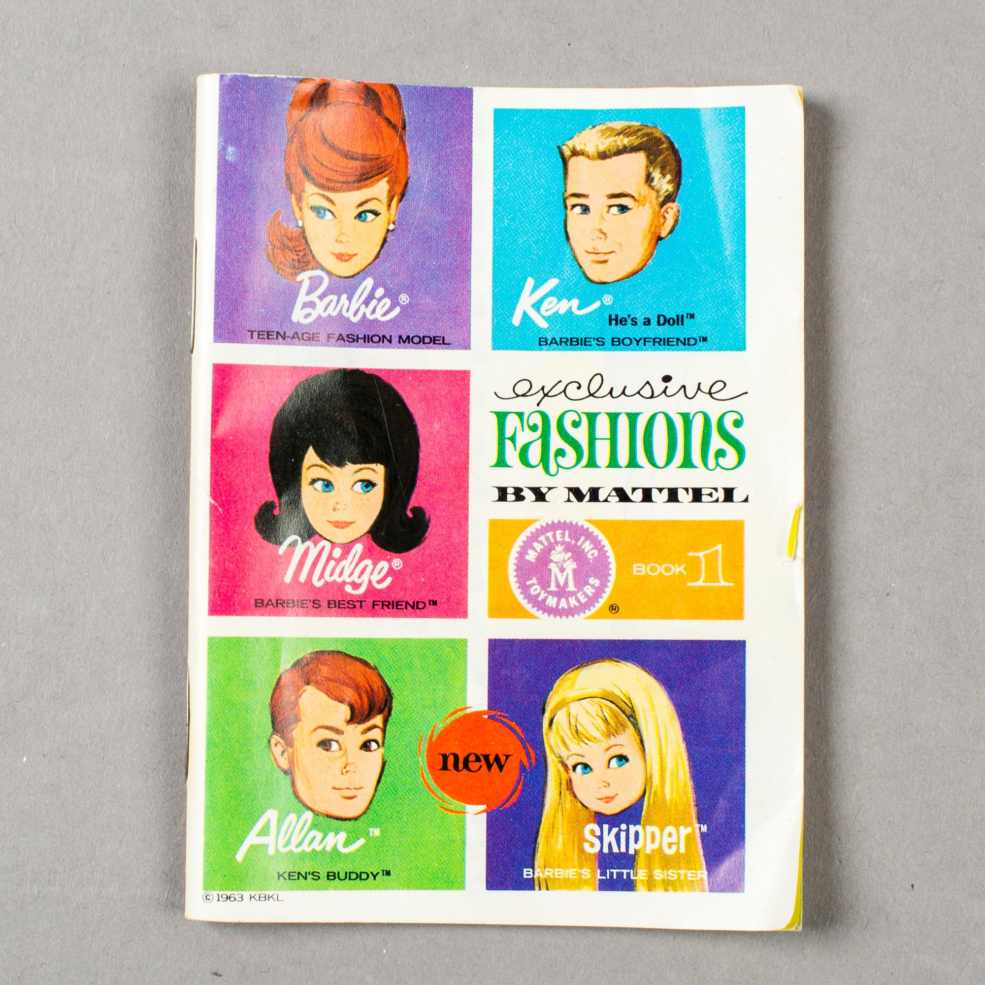 A lot of 7 seven Barbie and friends dolls, 1960/70s.