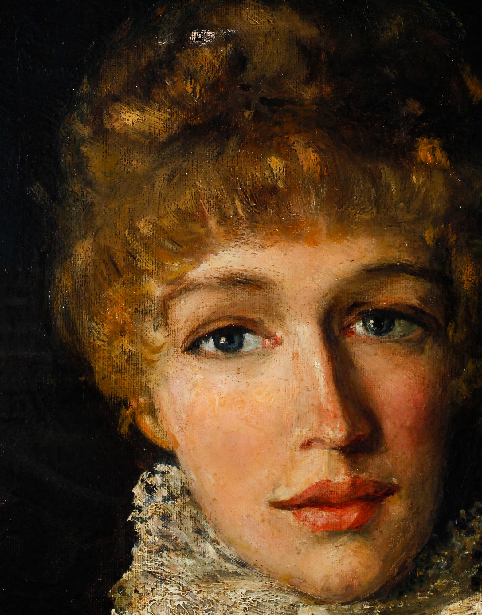 OKÄND KONSTNÄR, olja på duk, ej signerad, 1800-/1900-tal.