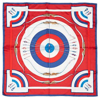 Hermès, two scarves "Arcs en Ciel" and "Mors & Filets".