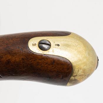 A Danish percussion pistol, 19th century.