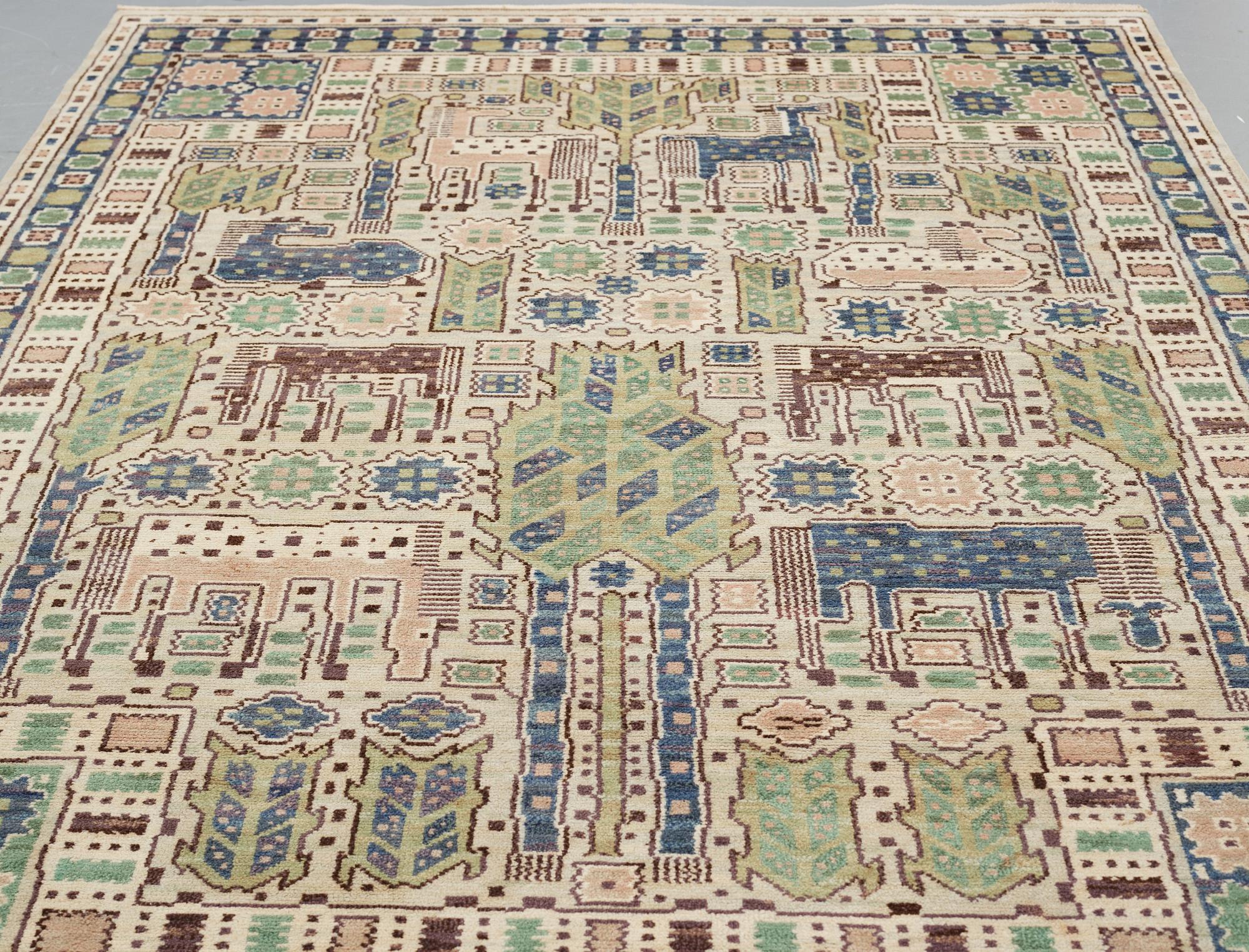 Märta Måås-Fjetterström, A carpet, "Hästhagen", knotted pile, ca 346 x 218,5-220 cm, signed AB MMF.