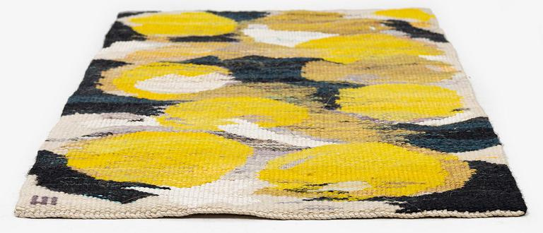 Barbro Sprinchorn, a textile, 'Tamburin', tapestry variant, c. 55 x 29 cm, signed S.