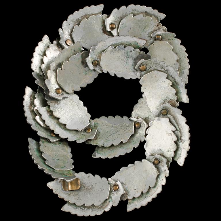 An Estrid Ericson pewter collier, Svenskt Tenn, Sweden, ca 1958-59.