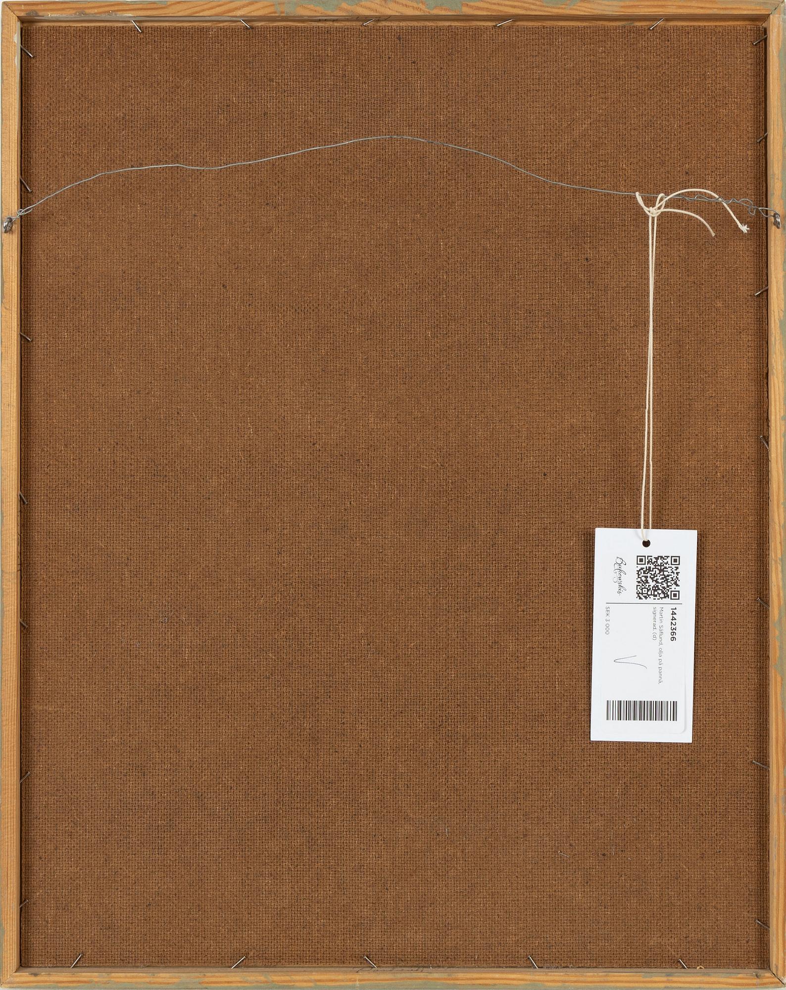 Martin Säflund, oil on panel, signed.