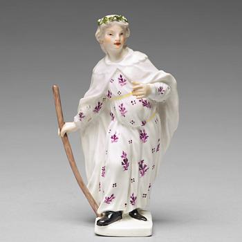 306. FIGURIN, porslin. Meissen, 1700-tal.