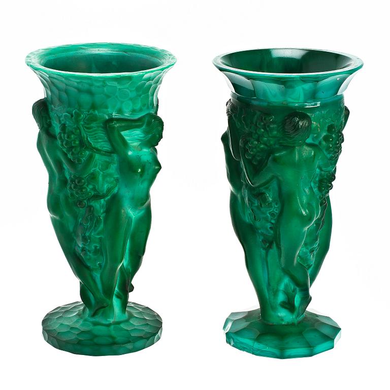 VASER, 3 st, samt FAT, sten, art deco, 1900-talets första kvartal.