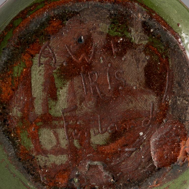 ALFRED WILLIAM FINCH, A ceramic vase, signed A.W.F. Iris, Finland. Around the turn of the 20th Century.