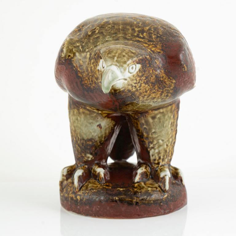 Lisa Larson, two figurines, 'Kungsörn' and 'Pilgrimsfalk', for Nordiska Kompaniet in cooperation with WWF, Gustavsberg.