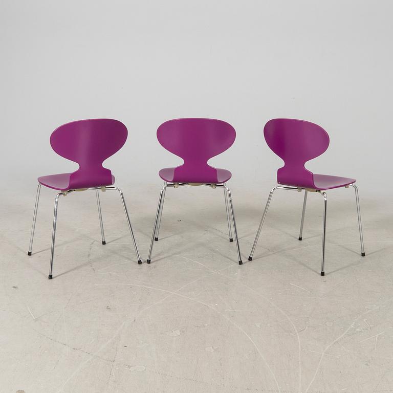 Arne Jacobsen, a set of six "Myran" chairs from Fritz Hansen later part of the 20th century.