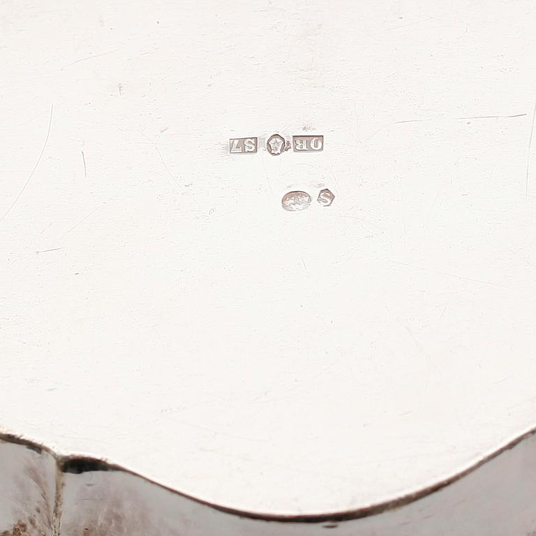 KAFFESERVIS, 3 delar, silver, 1920. Vikt ca 1032 gram.