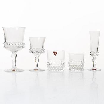 Göran Wärff, A 50 pieces glass service, "Prince", Kosta Boda, late 20th century.