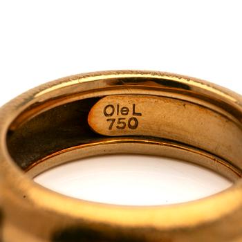 Ole Lynggaard, Ring, 18K gold, set with a brilliant-cut diamond weighing 0.06 ct.
