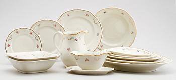 MATSERVIS, 56 delar, porslin, Hackefors.