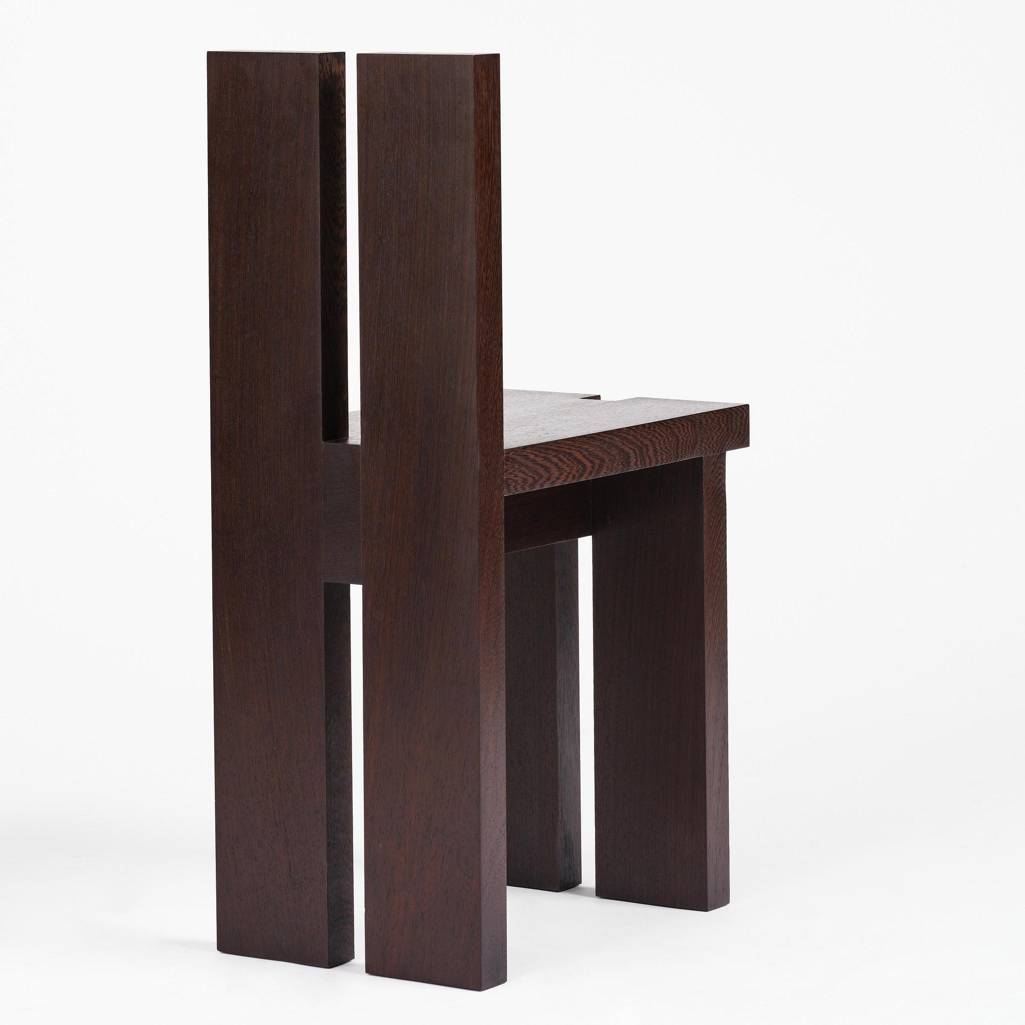 Nick Ross, a "P-A chair 03", ed. 1/8, executed in his own studio, Stockholm, 2024.