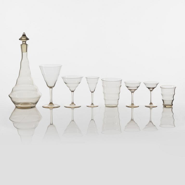 Gerda Strömberg, a set of 55 pieces "Fylgia" glass service, Eda glasbruk, Sverige.