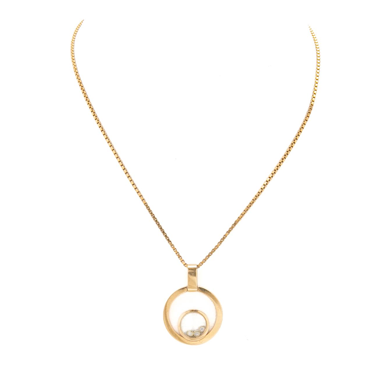 Collier med hänge, 18k med briljanter.