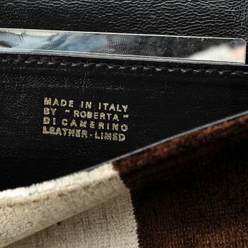 ROBERTA DI CAMERINO, a velvet clutch.