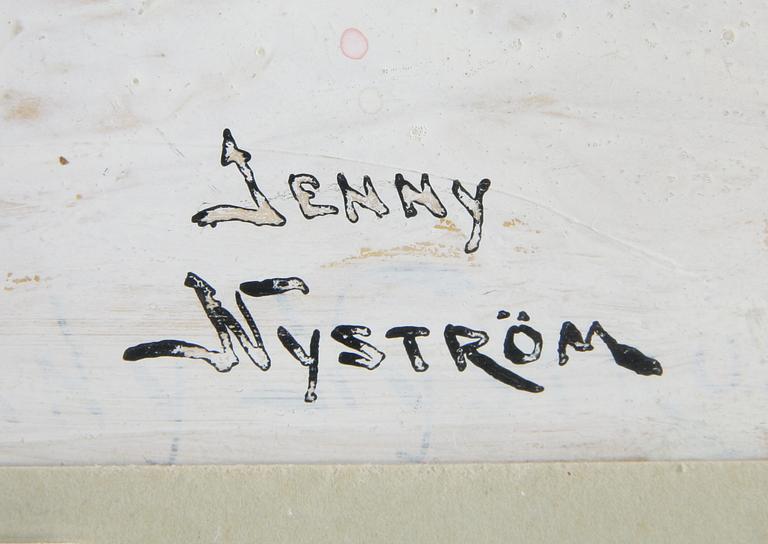 JENNY NYSTRÖM, akvarell, sign. Utförd 1913.