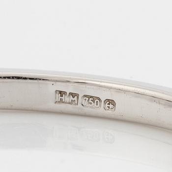 Ring 18K vitguld med runda briljantslipade diamanter, VANBRUUN.