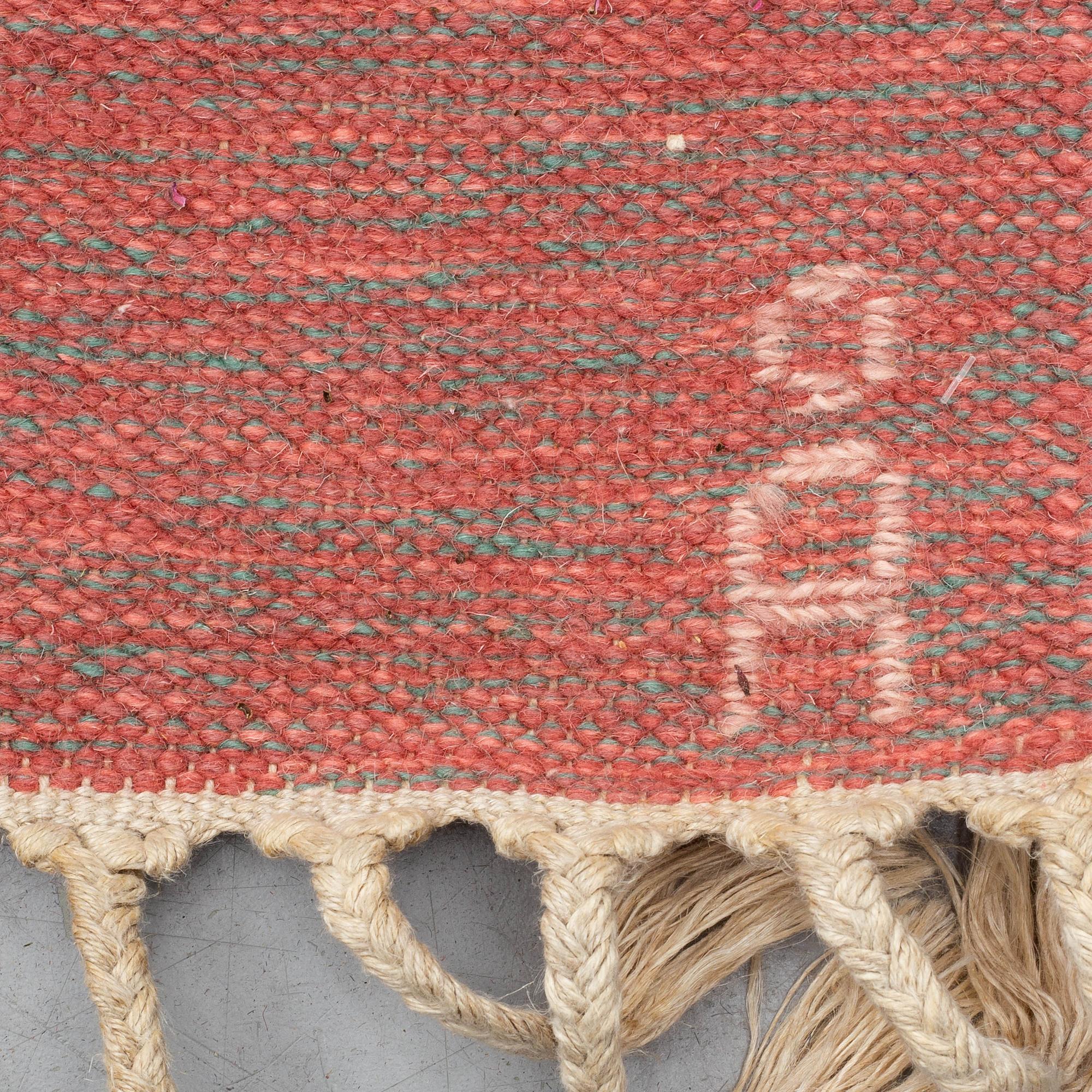 ANNA-JOHANNA ÅNGSTRÖM, A CARPET, flat weave, ca 353,5 x 242,5 cm, signed Å.