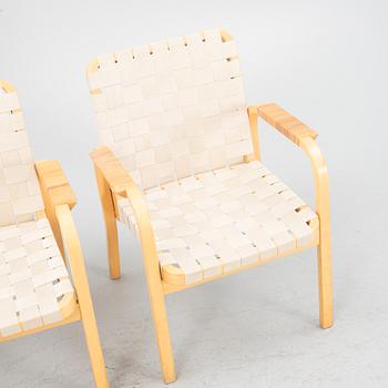 Alvar Aalto, a pair of model '45' chairs, Artek, late 20th Century.