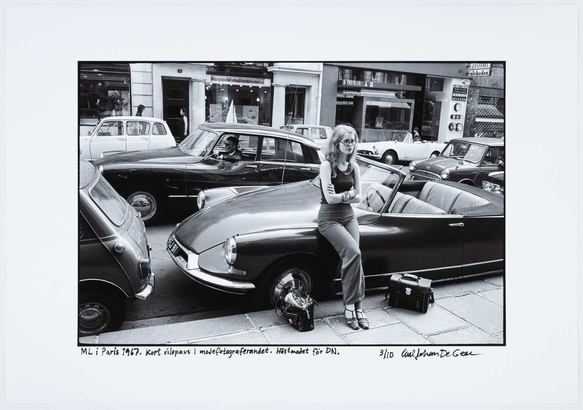 Carl Johan De Geer, photo, signed 3/10.