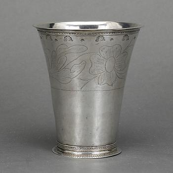 BÄGARE, silver, Nils Ortedt Norrköping 1779, tot vikt 96 gram.