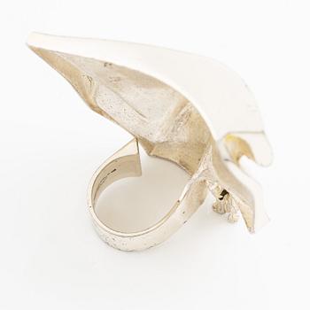 Björn Weckström, ring "Object from Vorga", sterling silver, Finland 1970. For Lapponia.