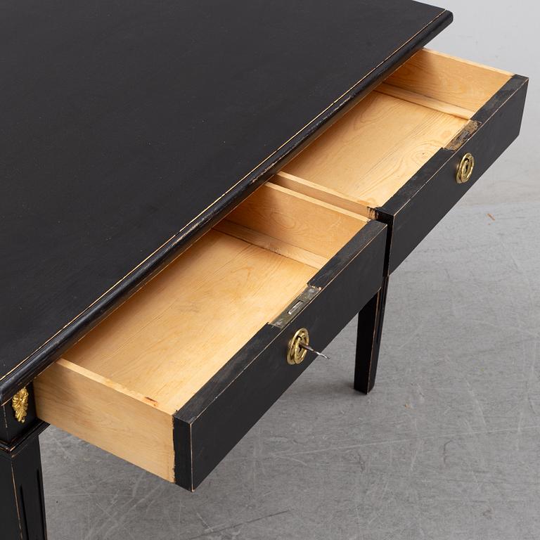 A painted writing desk, Gustavian style, 20th Century.