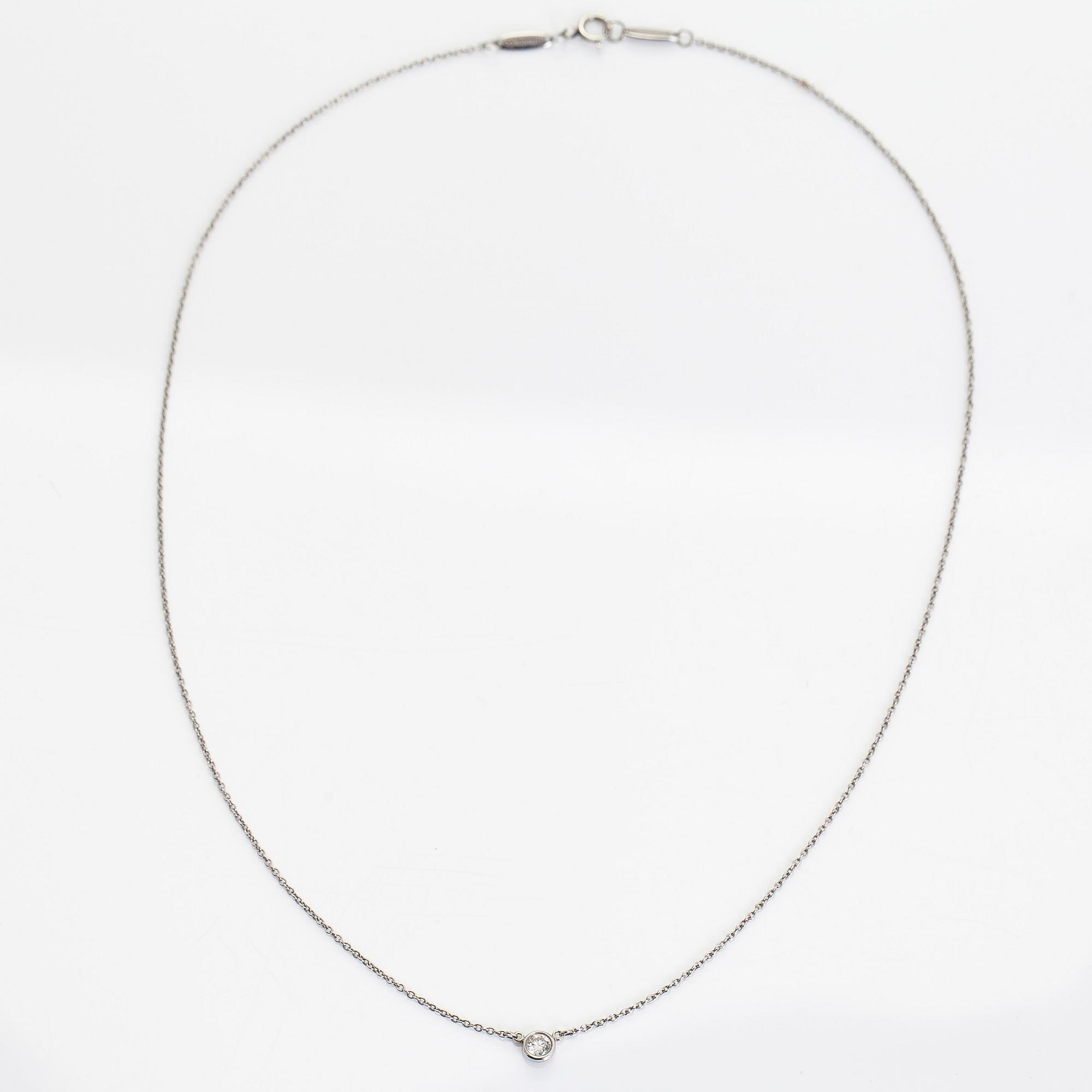 Tiffany & Co, Elsa Peretti, kaulakoru, "Diamonds by the Yard", platinaa ja timantti noin 0.17 ct.