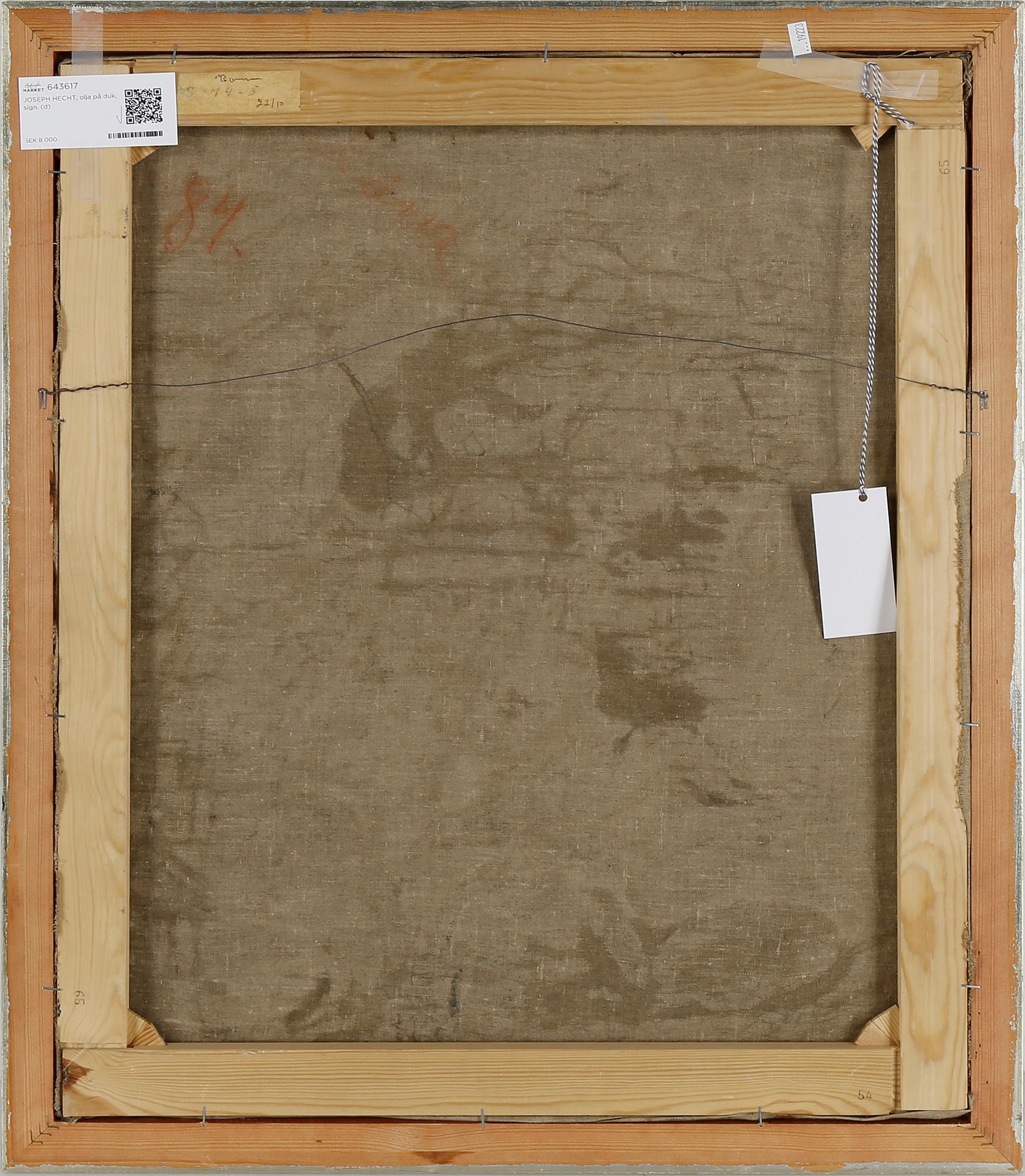 JOSEPH HECHT, olja på duk, sign.