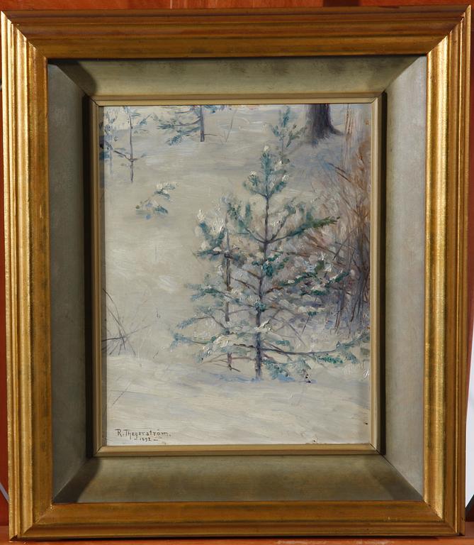 THEGERSTRÖM, ROBERT. Olja på pannå, sign o dat 1892.