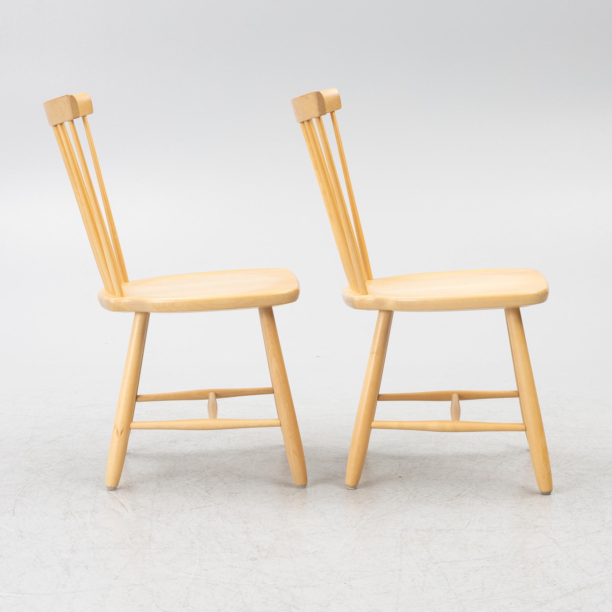 Carl Malmsten, chairs, a pair, "Lilla Åland", Stolab, 2007.