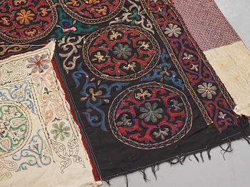 A Suzani textile, ca 247 x 128 cm.