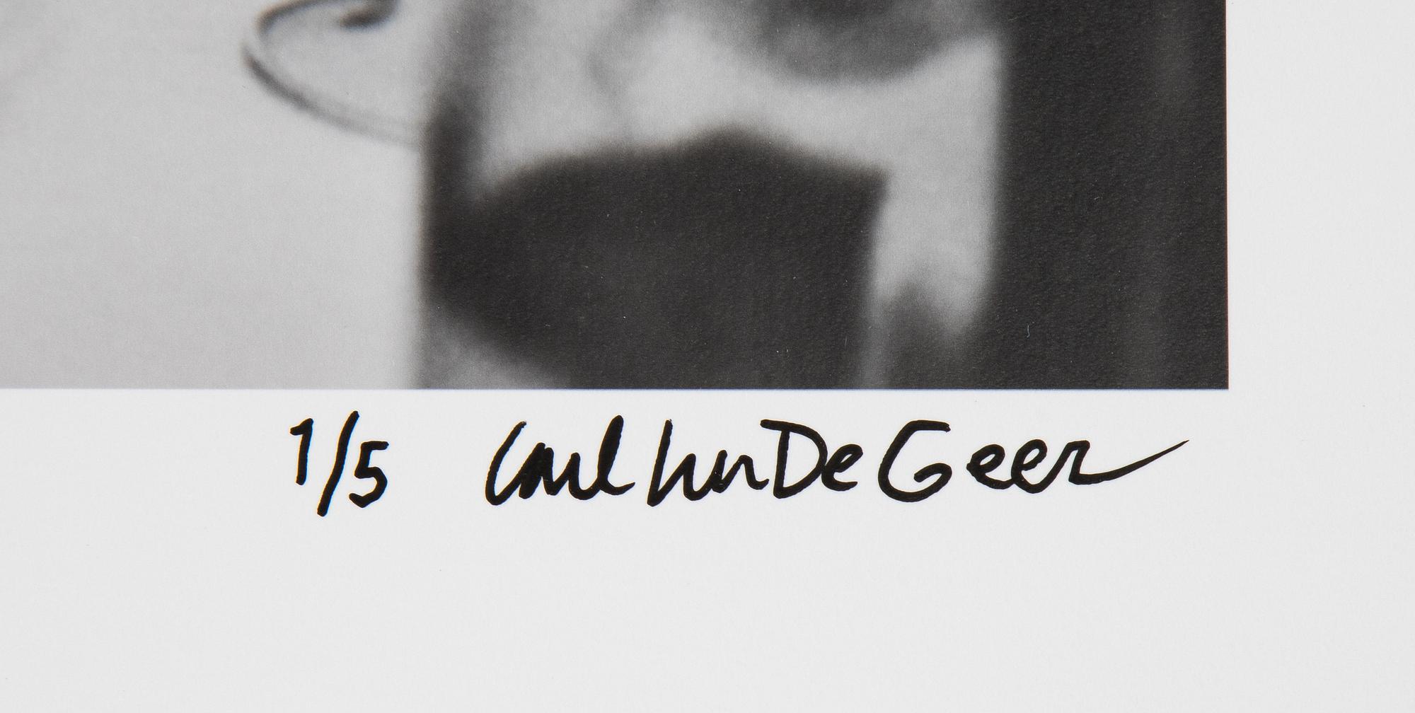 Carl Johan De Geer, photo, signed 1/5.