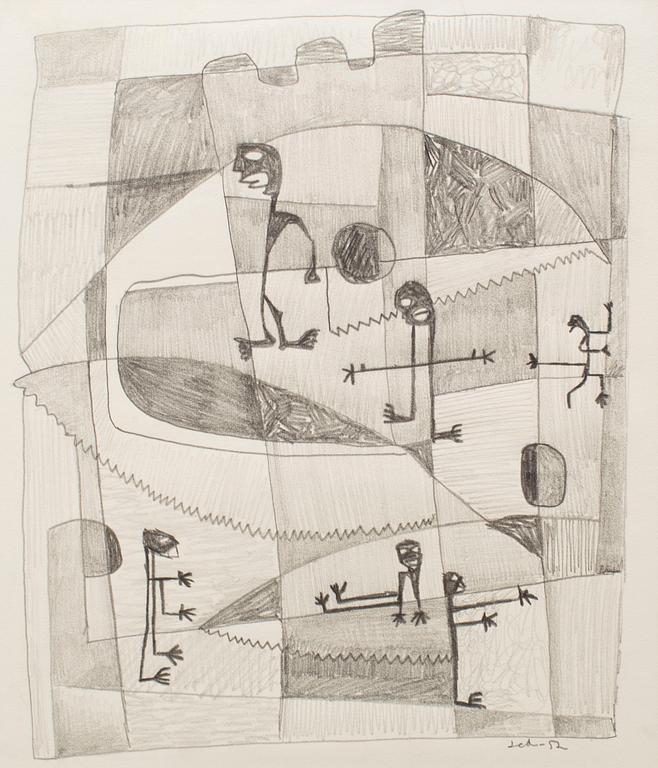 LARS ENGLUND, Pencil, signed and dated -52.