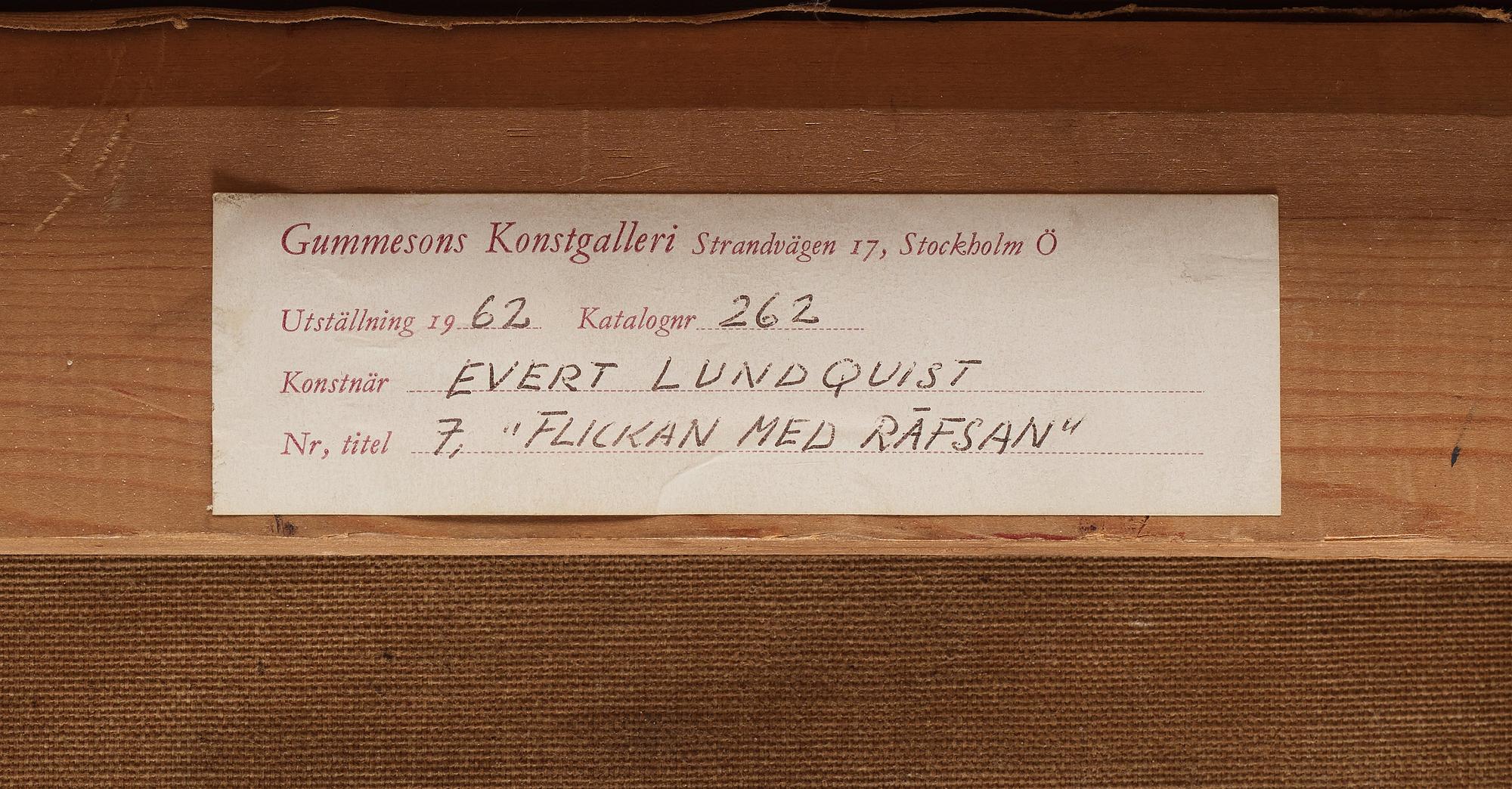 Evert Lundquist, "Flicka med hötjuga".