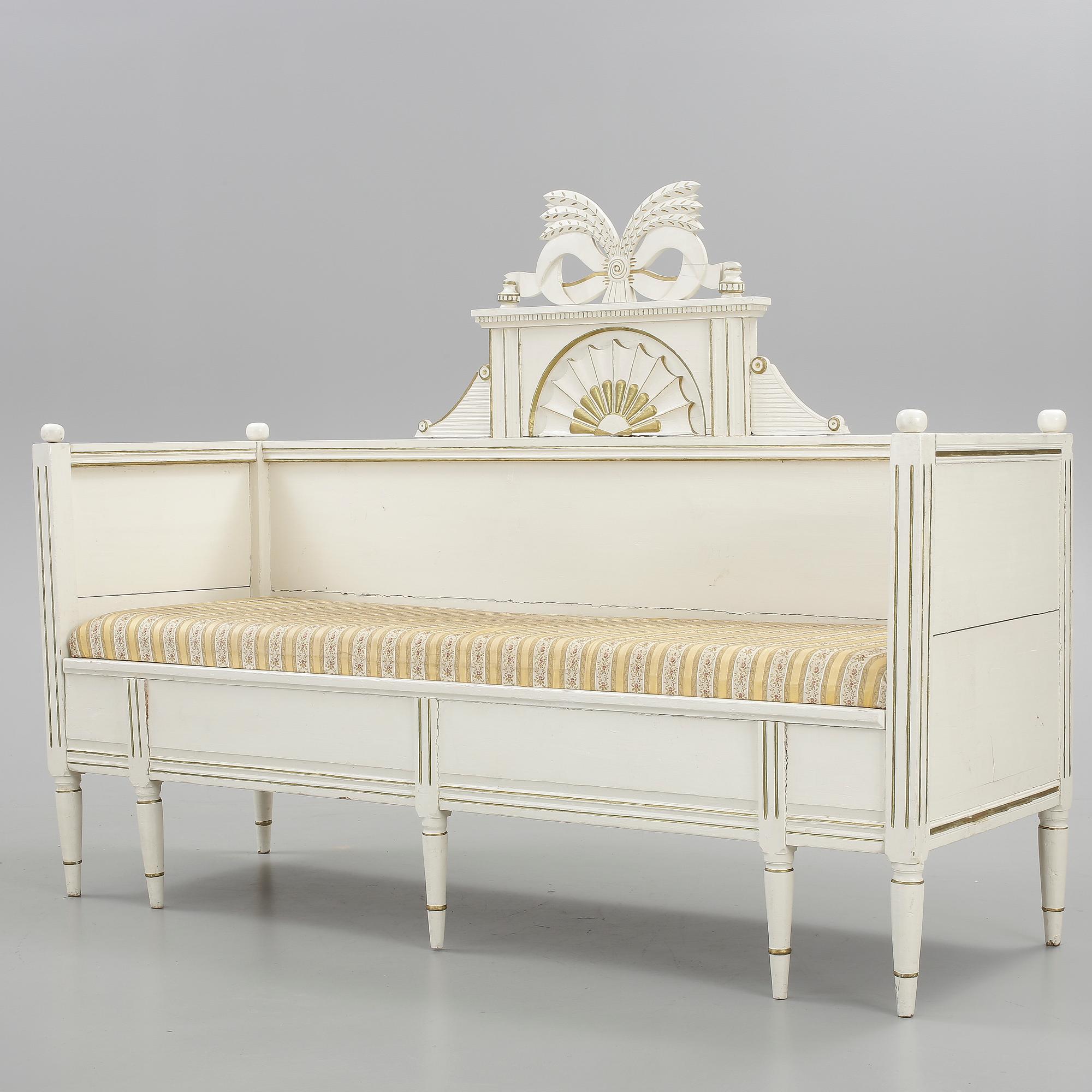 SOFFA, gustaviansk, omkring 1800.