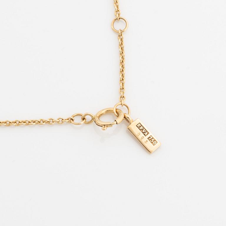 Efva Attling, armband, "You & Me Bracelet Gold" 18K guld med briljantslipade diamanter.