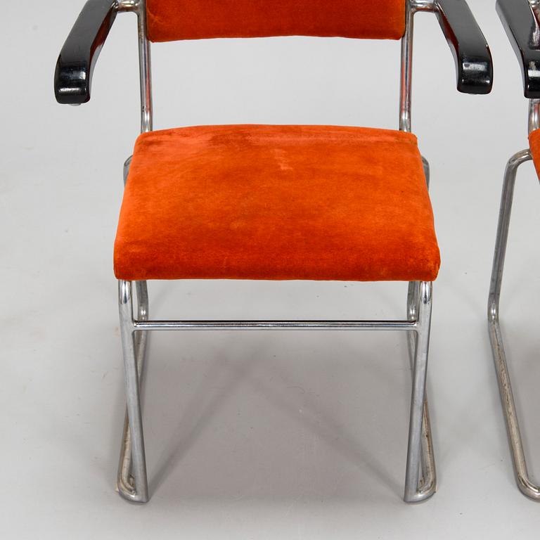 A pair of mid 20th century armchairs for J. Merivaara, Helsinki.