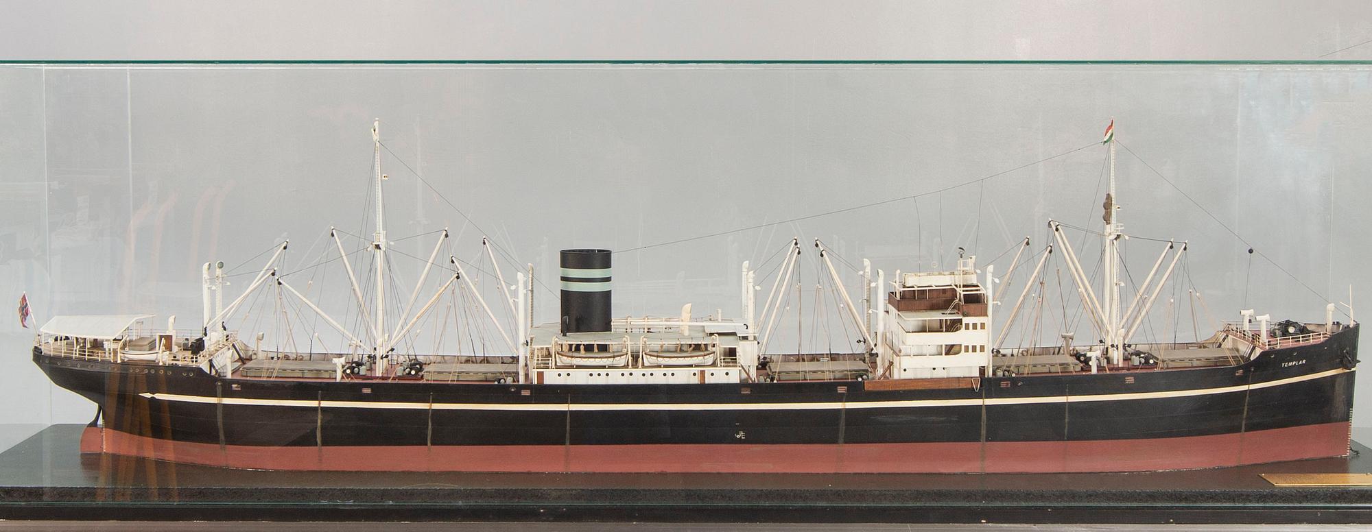 A ship model, M/S Templar, launched 1948.