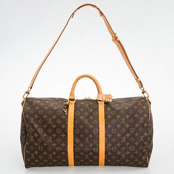 Louis Vuitton, A Monogram canvas 'Keepall 55 bandoulière' Bag.
