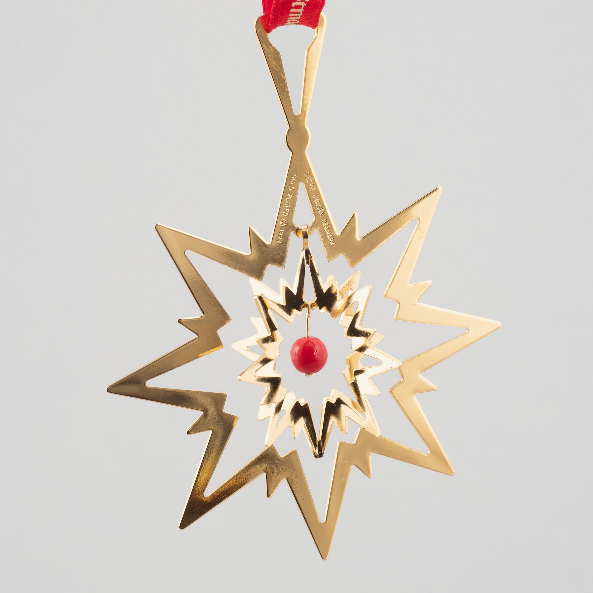 Georg Jensen, Christmas tree decorations, Denmark, 1980s-90s (14 pcs).