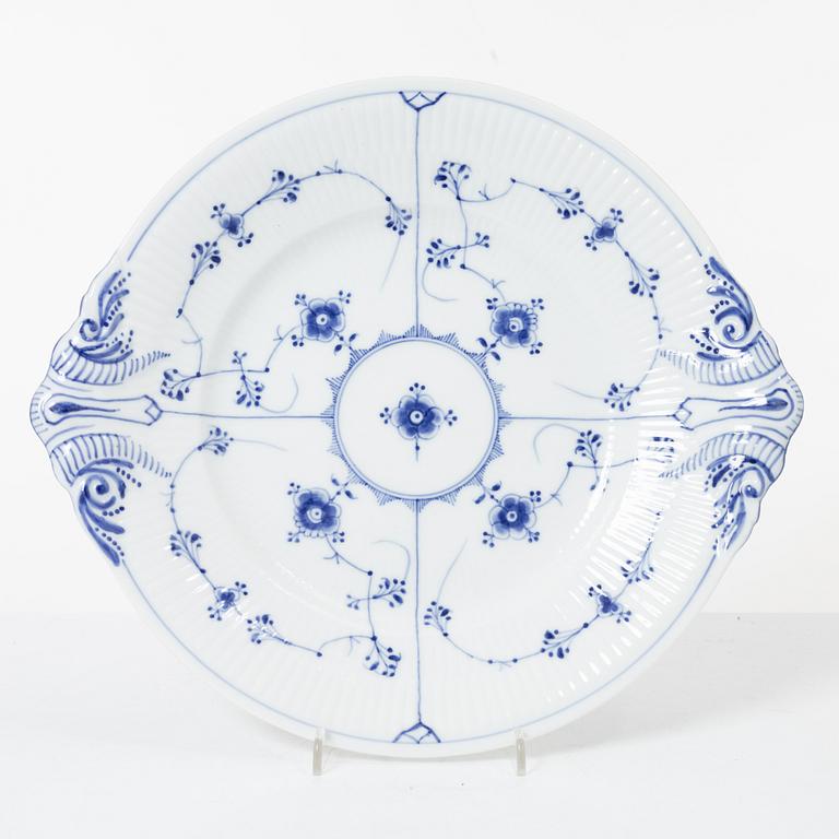 Royal Copenhagen, dinner and coffee service, 81 pcs, Blue Fluted, Full and Half Lace.