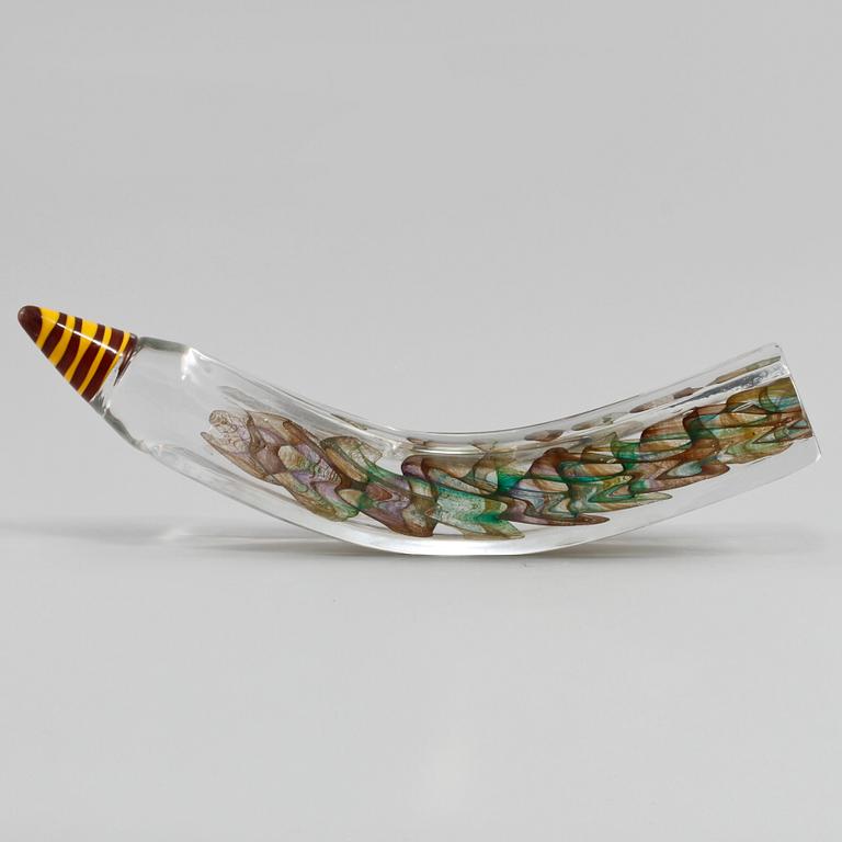 KJELL ENGMAN, skulptur, glas, Kosta Boda, signerad samt numrerad edition nr: 16.