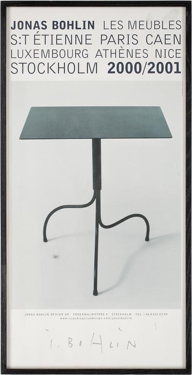 UTSTÄLLNINGSAFFISCH, Jonas Bohlin, sign.