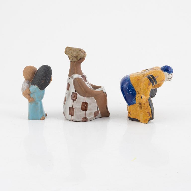 Lisa Larson, three figurines, Gustavsberg.