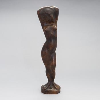 Gunnar Uotila, a wooden sculpture, signed and dated 1950.