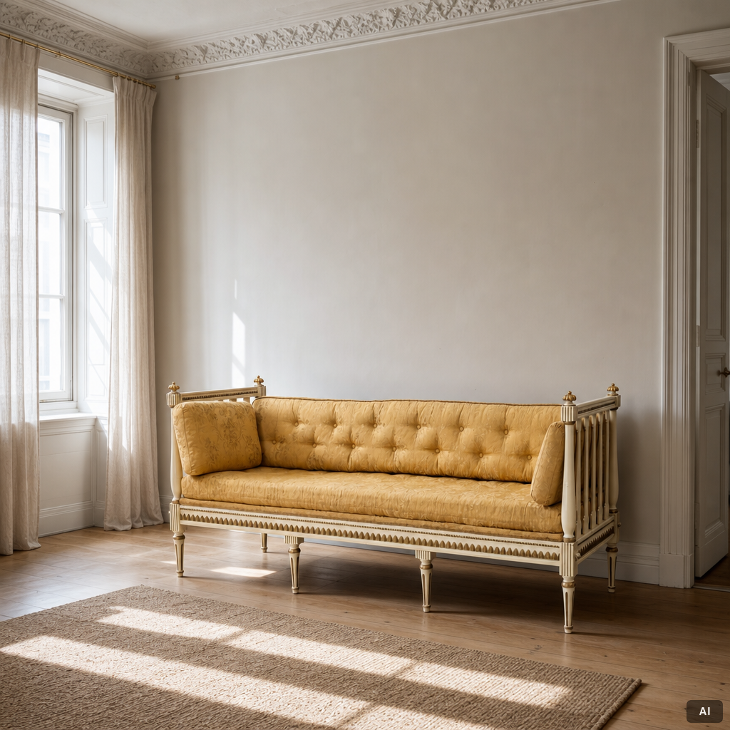 Soffa, gustaviansk, 1800-tal.